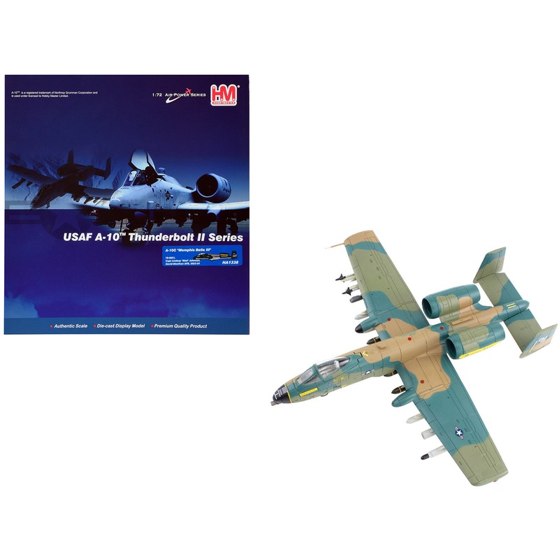 Fairchild Republic A-10C Thunderbolt II Attack Aircraft “Memphis Belle III Captain Lindsay ‘Mad’ Johnson Davis-Monthan Air Force Base” (2023-24) United States Air Force “Air Power Series” 1/72 Diecast Model by Hobby Master