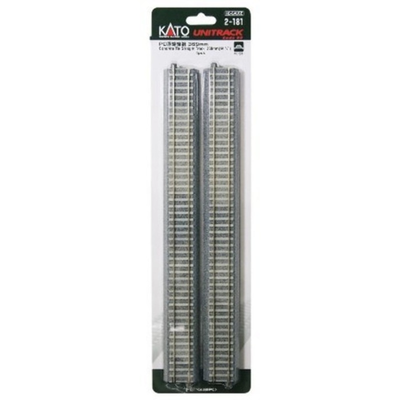 Kato 2-181 HO Scale unitrack PC straight line 369mm (4 pieces)