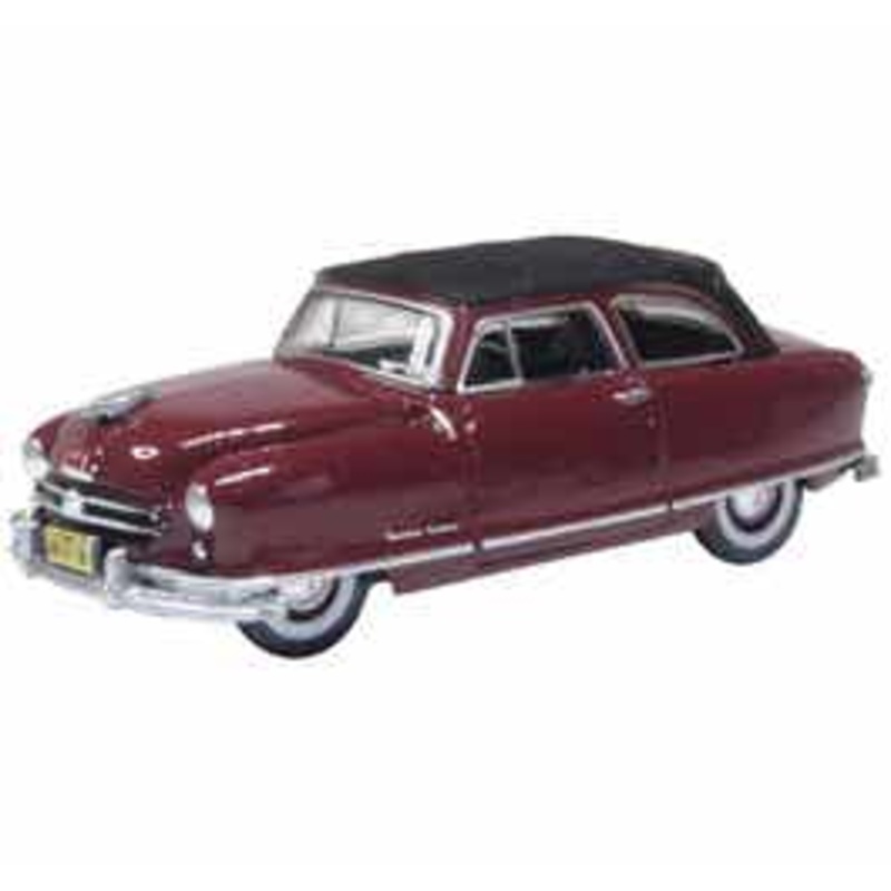 Oxford 87NR50003 HO 1950 Nash Rambler Custom Landau Convertible (closed) Sunset Maroon
