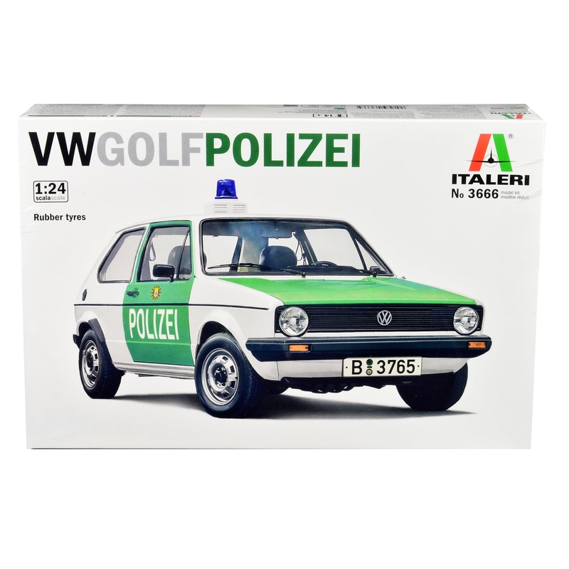 Skill 3 Model Kit 1978 Volkswagen Golf “Berlin Polizei (Police) Department” 1/24 Scale Model by Italeri