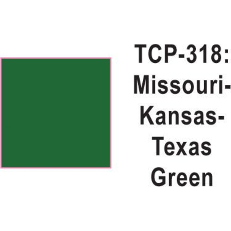 Tru Color TCP-318 Missouri Kansas Texas Green Paint 1 ounce