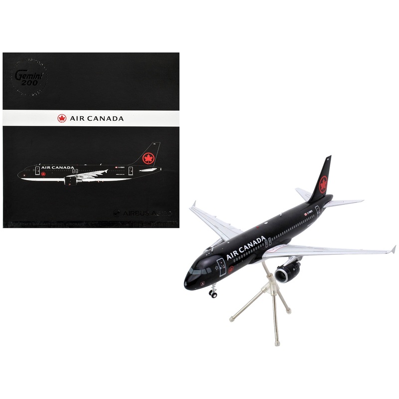 Airbus A320 Commercial Aircraft “Air Canada” (C-FNVV) Black “Gemini 200” Series 1/200 Diecast Model Airplane by GeminiJets