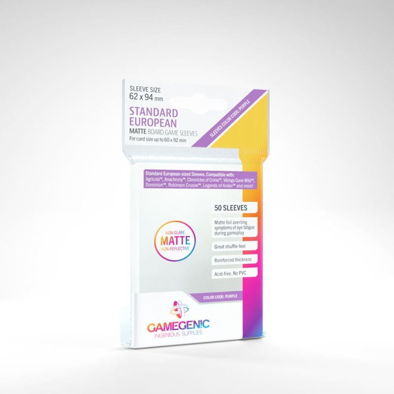 GameGenic – MATTE Sleeves: 62 x 94mm (PURPLE)