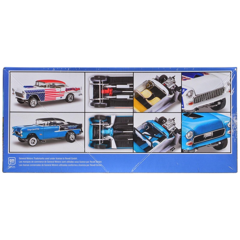 Level 4 Model Kit 1955 Chevrolet Bel Air Street Machine 2-in-1 Kit 1/24 Scale Model by Revell