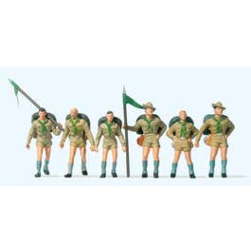 Preiser 10260  HO Boy Scouts 6 pcs