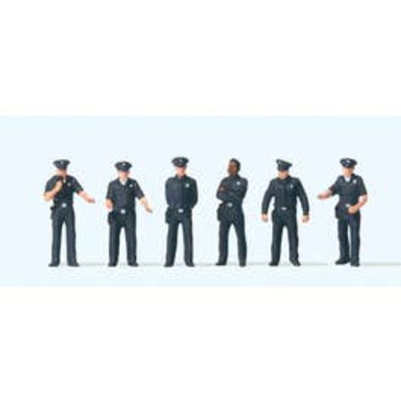 Preiser 10799  HO US City Police 6 pcs