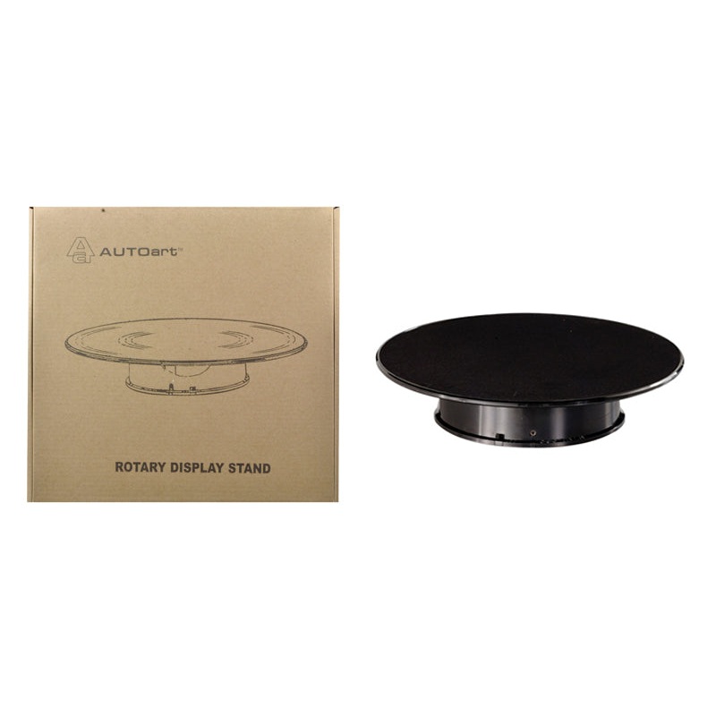Rotary Display Turntable Stand Medium 10 Inches with Black Top for 1/64 1/43 1/32 1/24 1/18 Scale Models by Autoart