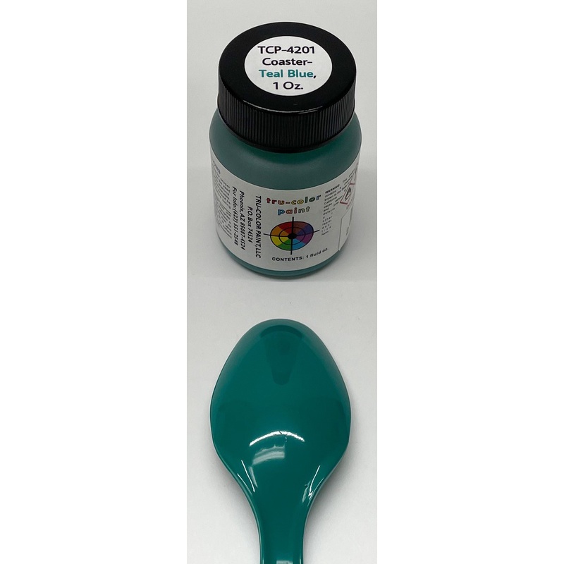 Tru Color TCP-4201 Matte Coaster, Teal Blue, Paint 1 ounce