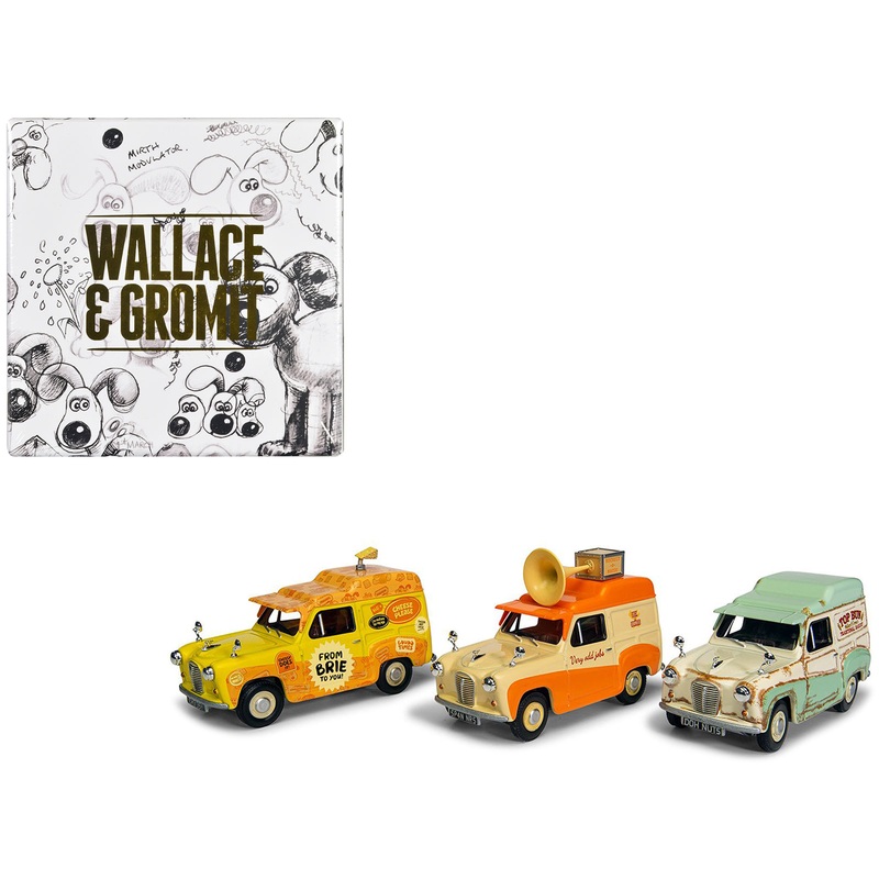 “Wallace & Gromit” Austin A35 Van Collection Set of 3 Pieces Diecast Model Cars by Corgi