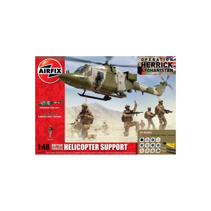 Airfix – 1/48 British Forces Helicopter Support (Set Incl.Paint)