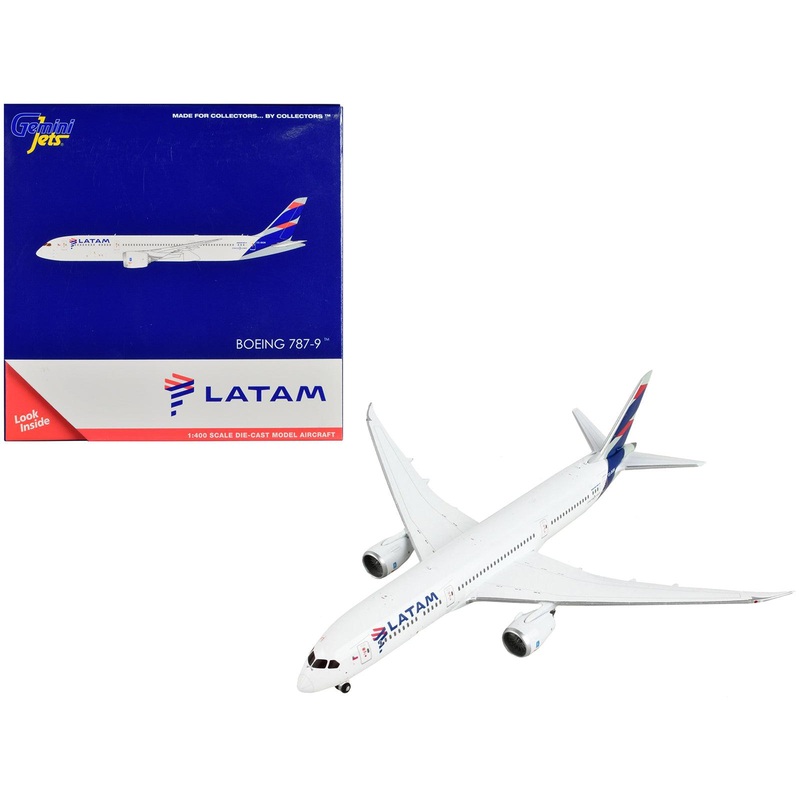 Boeing 787-9 Commercial Aircraft “LATAM Airlines” White with Blue Tail 1/400 Diecast Model Airplane by GeminiJets