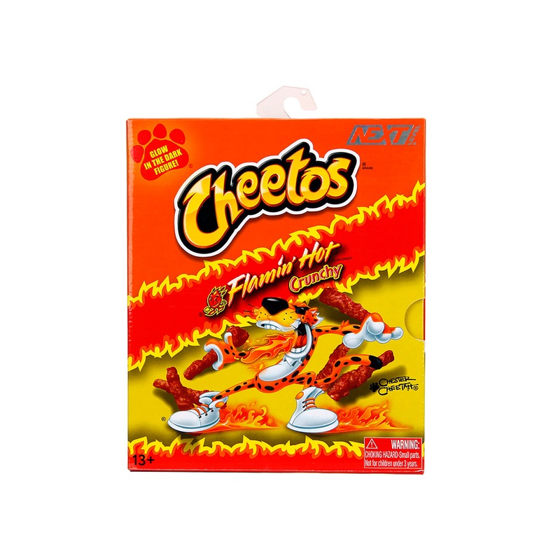 Chester Cheetah 5.5″ Glow-in-the-Dark Figure with Accessories and Alternate Head and Hands “Flamin’ Hot Cheetos Crunchy” Model by Jada