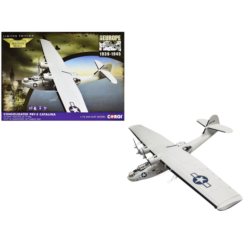 Consolidated PBY-5 Catalina Patrol Aircraft “Miss Pick Up 5th ERS 8th AF Halesworth” (1945) United States Army Air Forces “The Aviation Archive” Series 1/72 Diecast Model by Corgi