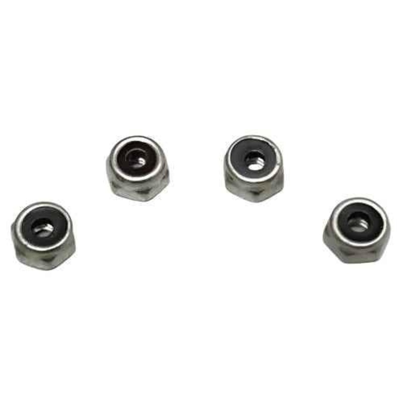 Dubro Stainless Steel Nylon Insert Lock Nut 4-40 S/S (4)