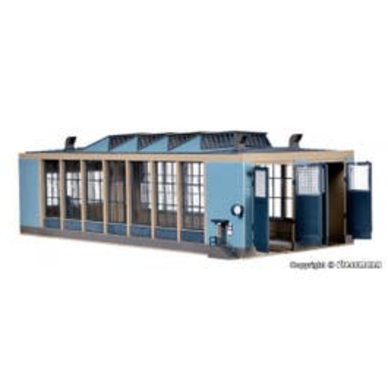 Vollmer 45765  HO E-Loco shed with door lock mechanism, double track kit
