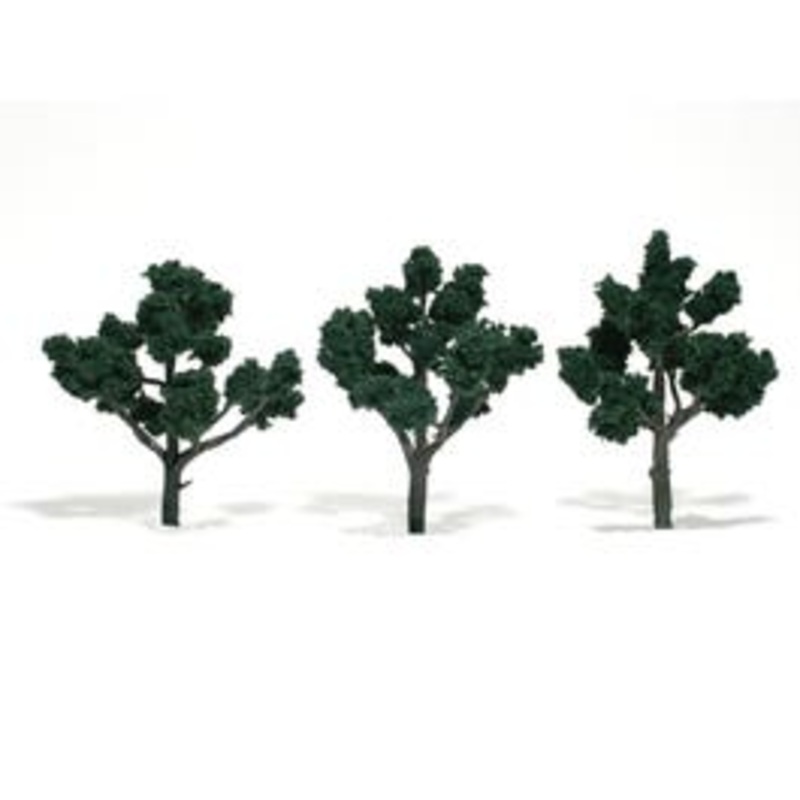 Woodland Scenics TR1511 3 Deciduous Trees (Dark Green)