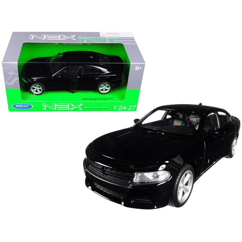 2016 Dodge Charger R/T Black “NEX Models” 1/24-1/27 Diecast Model Car by Welly