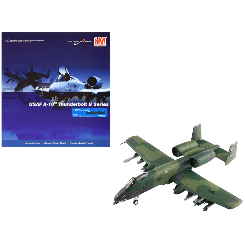 Fairchild Republic A-10A Thunderbolt II Attack Aircraft “Flying Tigers 23rd Tactical Fighter Wing King Fahd Airport” (1991) United States Air Force “Air Power Series” 1/72 Diecast Model by Hobby Master