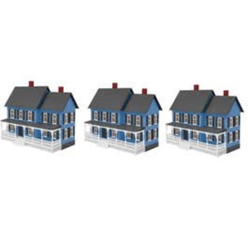 Lionel HO 2056010 Hogan Farm House Built Up (Bundle Of 3 Of The Same Building)