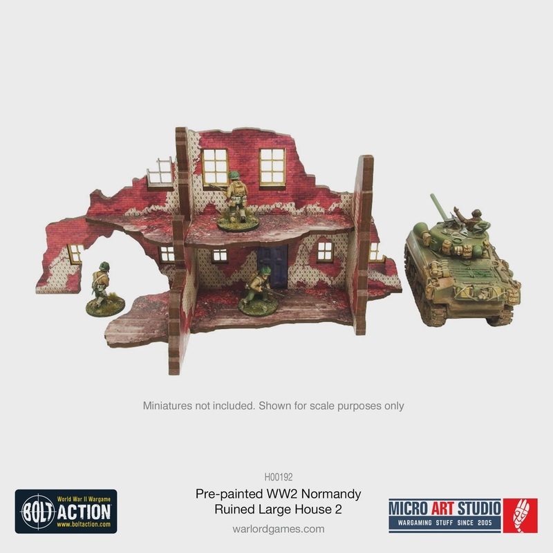 Micro Art Studio – WW2 Normandy Ruined Large House 2 (H00192)