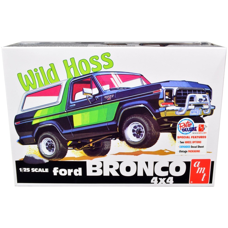 Skill 2 Model Kit Ford Bronco 4X4 “Wild Hoss” 1/25 Scale Model by AMT