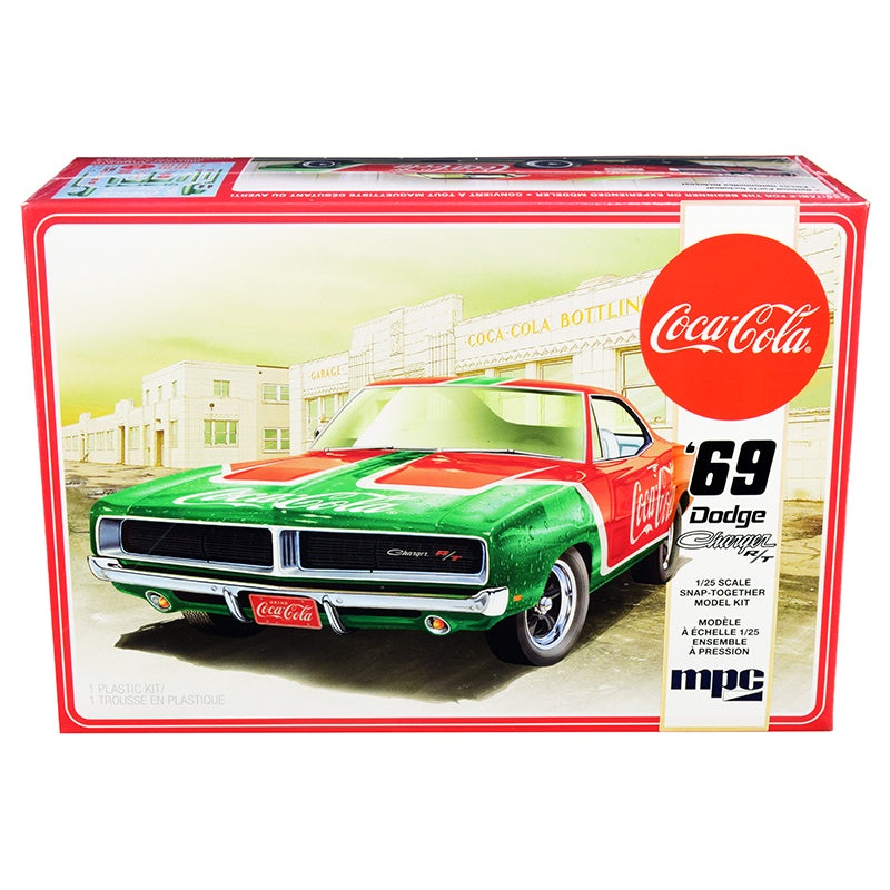 Skill 3 Snap Model Kit 1969 Dodge Charger RT “Coca-Cola” 1/25 Scale Model by MPC