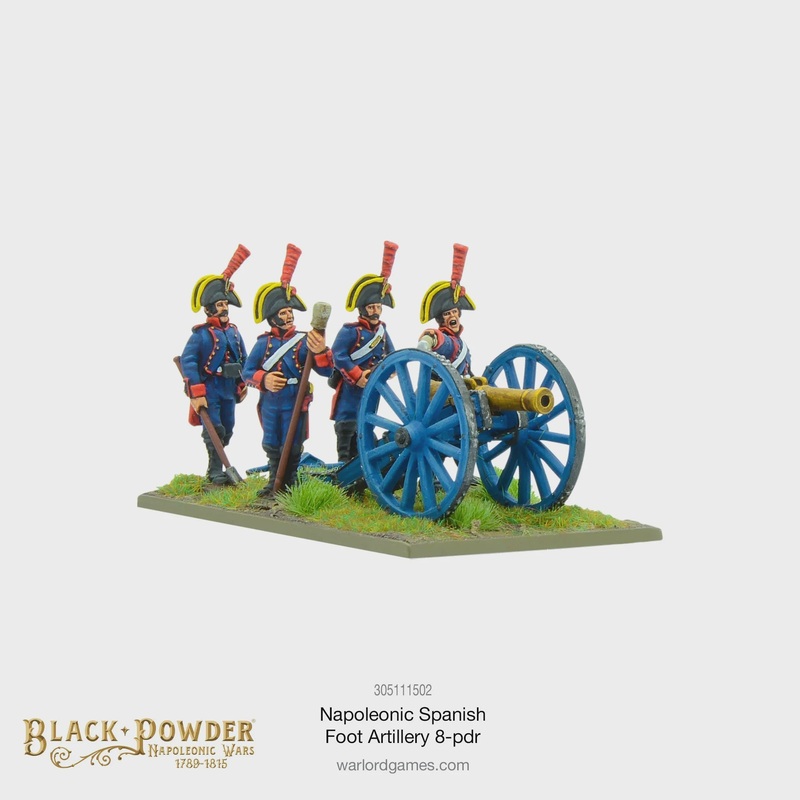 Warlord – Black Powder Napoleonic Spanish foot Artillery 8-pdr