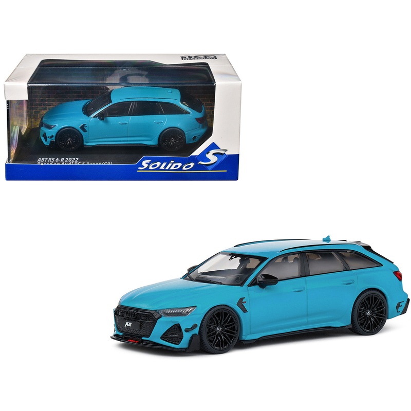 2022 Audi ABT RS 6-R Miami Blue 1/43 Diecast Model Car by Solido