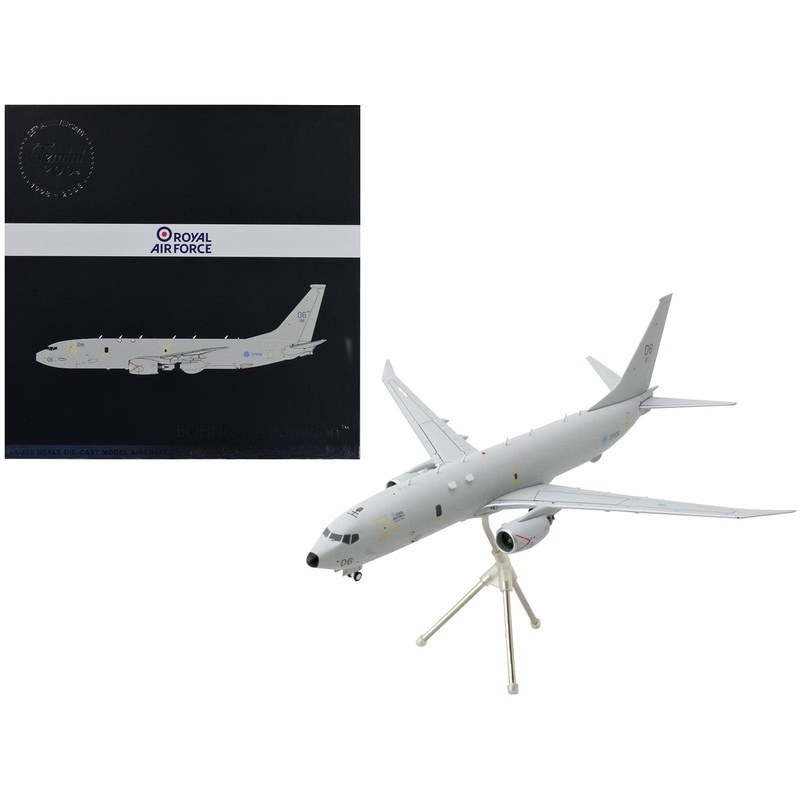 Boeing P-8 Poseidon Patrol Aircraft “UK Royal Air Force” Gray “Gemini 200” Series 1/200 Diecast Model Airplane by GeminiJets