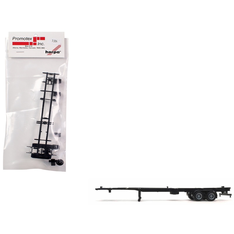 Container Chassis for 2-Axle 48ft Trailer 1/87 (HO) Plastic Model by Promotex