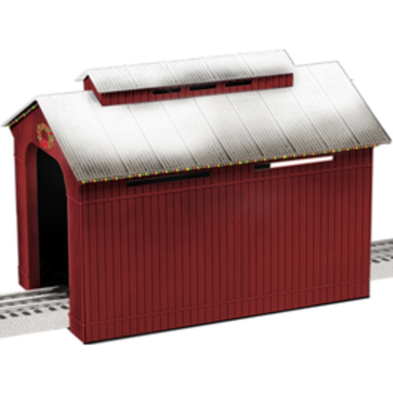 Lionel 1929090 O Lighted Christmas Half-Covered Bridge