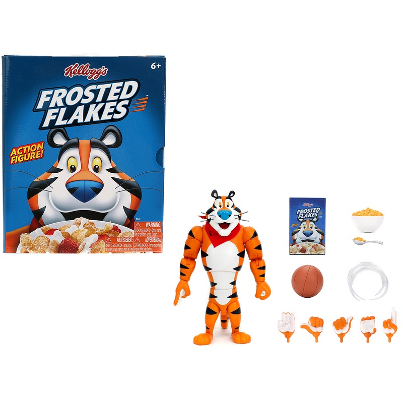 Tony the Tiger 6.75″ Moveable Figure with Alternate Hands and Accessories “Kellogg’s Frosted Flakes” Model by Jada