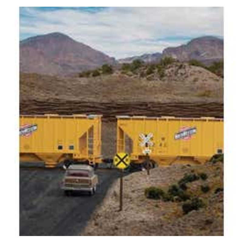 Walthers 949-4197  HO Railroad Crossing Signs – 10 Each Modern Advance Warning & Crossbucks