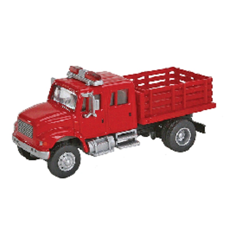 Walthers SceneMaster #949-11892 International 4900 Fire Department Utility Truck – Assembled — Red