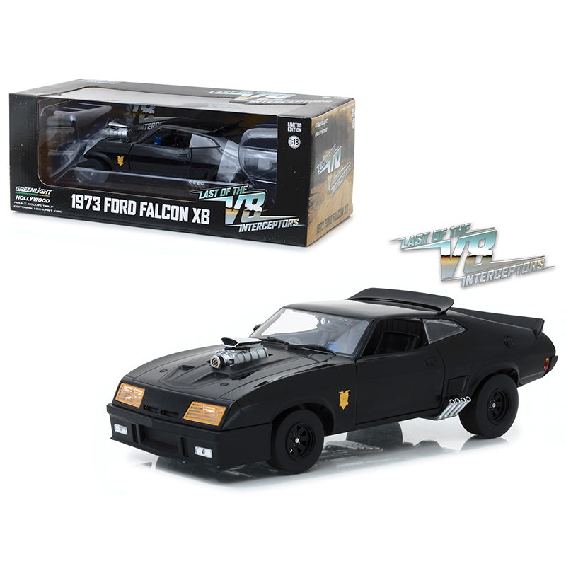 1973 Ford Falcon XB Black “Last of the V8 Interceptors” (1979) Movie 1/18 Diecast Model Car by Greenlight