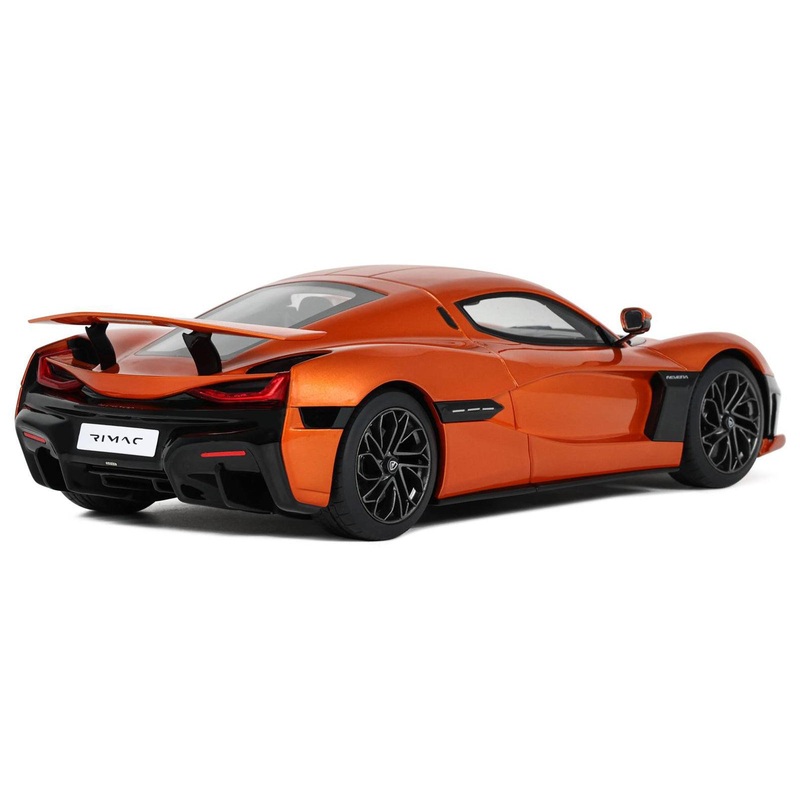 2021 Rimac Nevera Orange Metallic 1/18 Model Car by GT Spirit