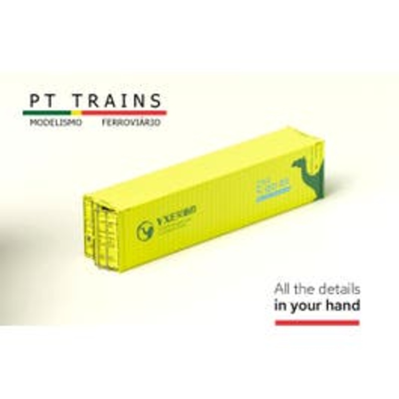 PT Trains 840402.1 HO Container 40HC YIXINOU (YXEU1800370) (Extremely Delicate Doors)