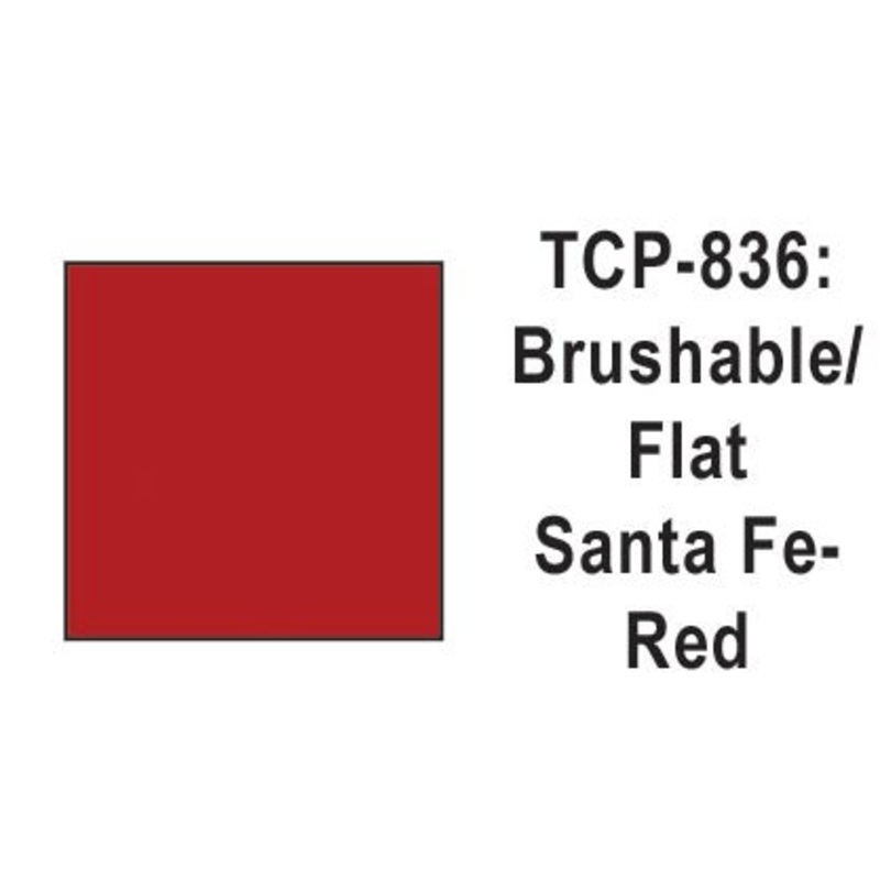 Tru Color TCP-836 Flat Santa Fe Red Paint 1 Fluid Ounce