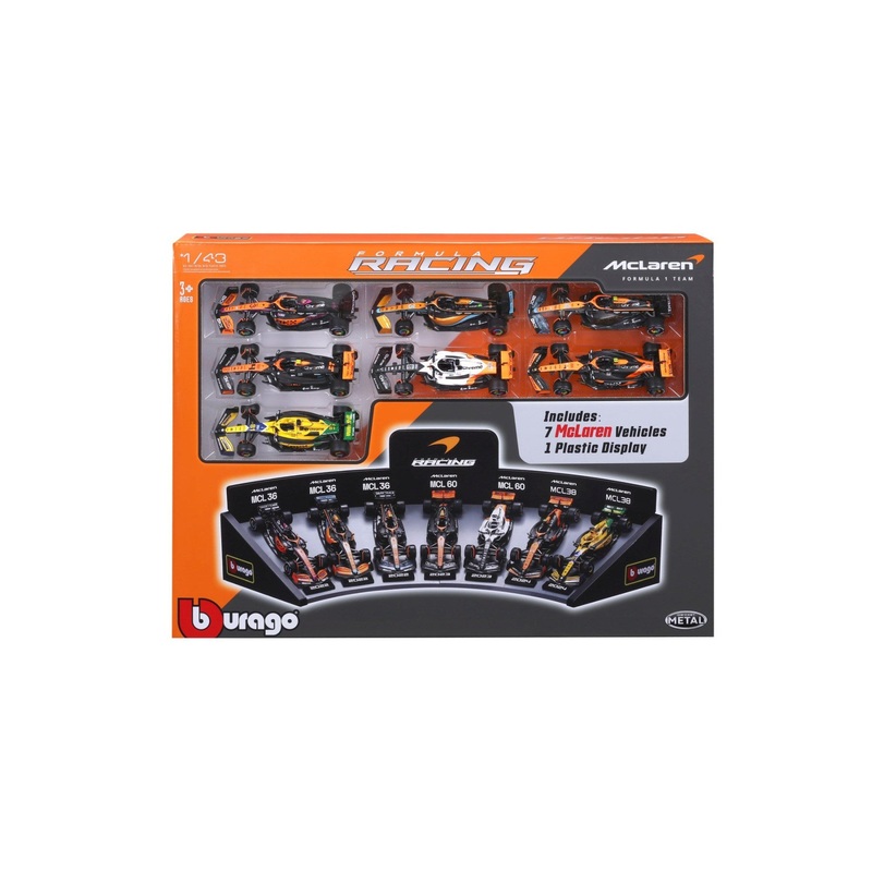 Burago – 1/43 McLaren F1 Deluxe Gift Box (7 Cars + Stand)