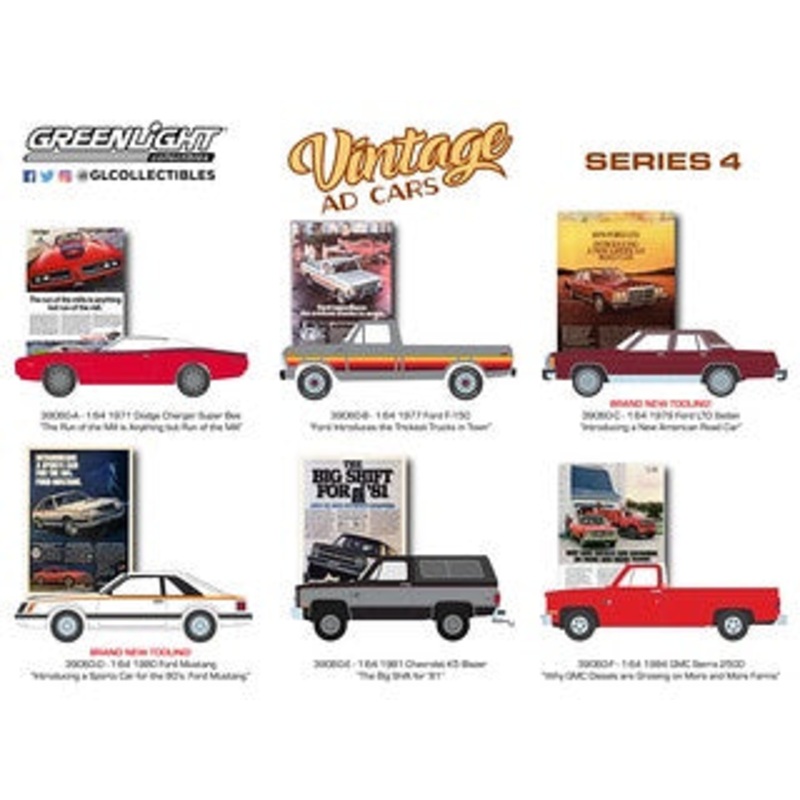 Greenlight – 1/64 Vintage Ad Cars Series 4 (Assortment Sold Individually)