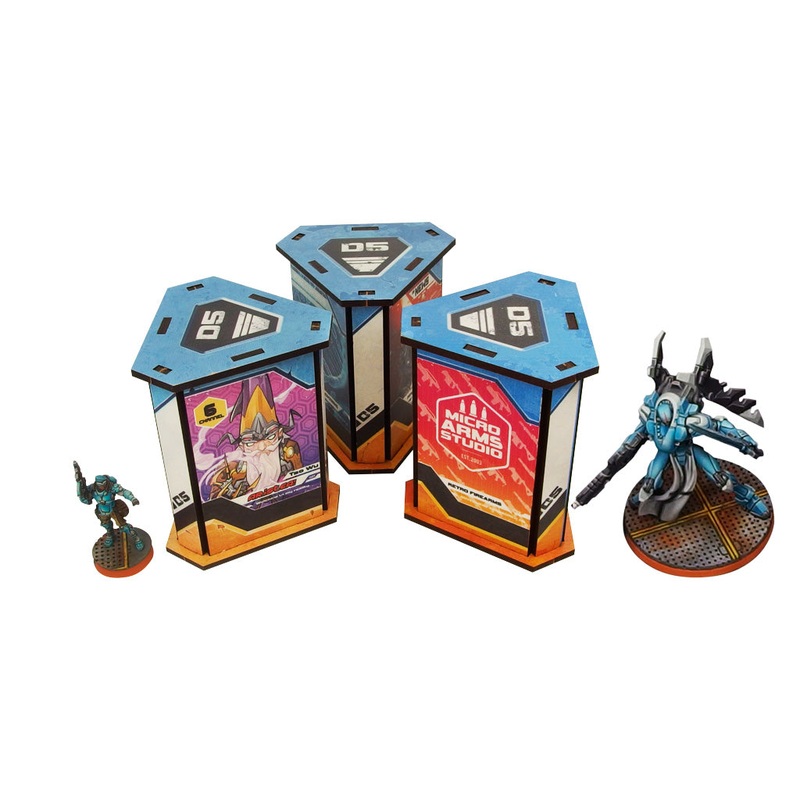 Micro Art Studio – District 5 Newsstands (3pc) PREPAINTED (H00095 Blue)