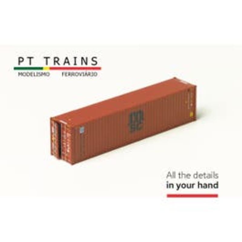 PT Trains 840069 HO Container 40MSC Florens (FFAU2192184) (Extremely Delicate Doors)