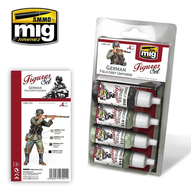 AMMO – 7021 German Field Grey Uniforms (Paint Set)
