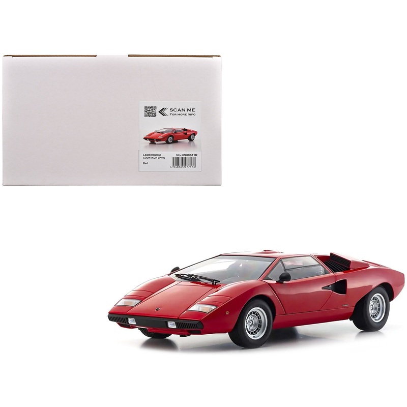 Lamborghini Countach LP400 Red 1/12 Diecast Model Car by Kyosho