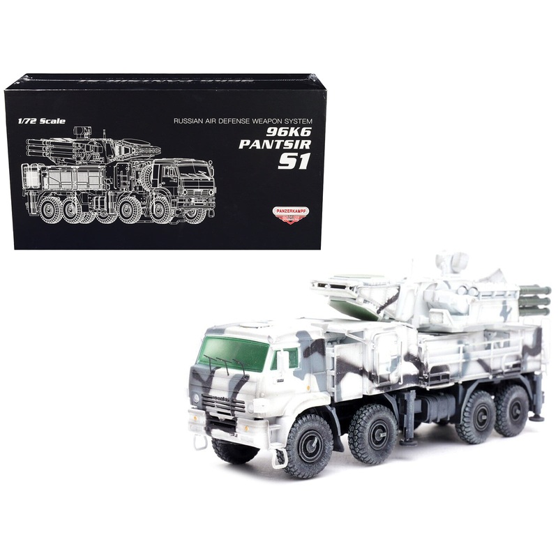 Pantsir S1 96K6 Self-Propelled Air Defense Weapon System Winter Camouflage “Russia’s Arctic Forces” “Armor Premium” Series 1/72 Diecast Model by Panzerkampf