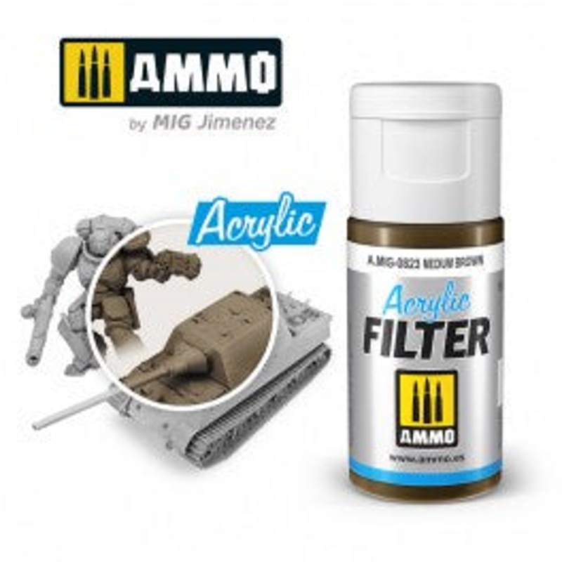 AMMO – 0823 Acrylic FILTER Medium Brown