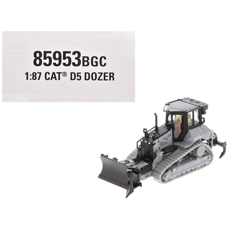 CAT Caterpillar D5 Track-Type Dozer “Centennial” Gray with Operator “High Line Series” 1/87 (HO) Diecast Model by Diecast Masters