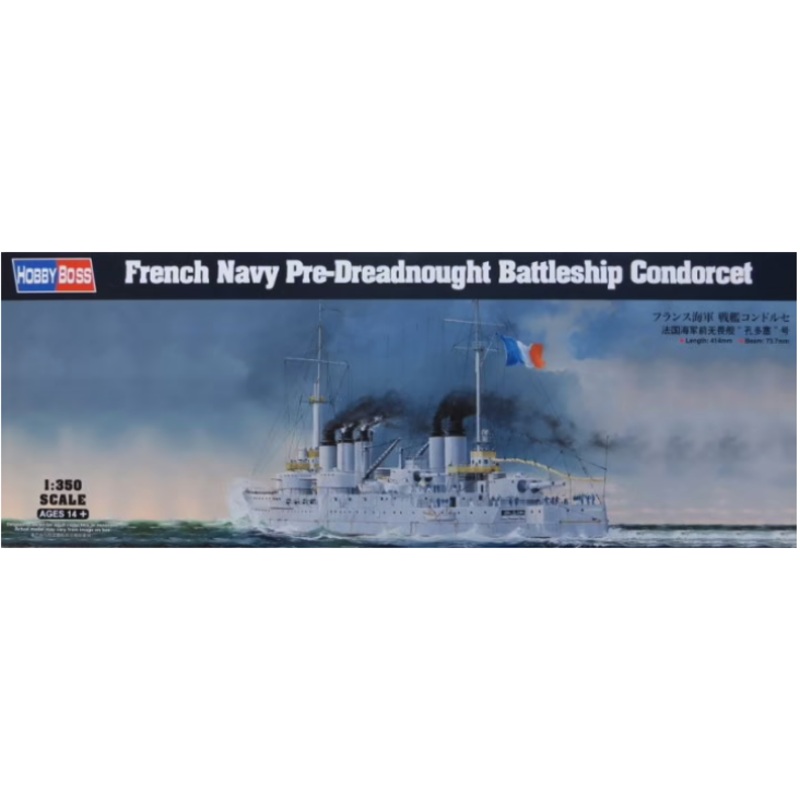 Hobby Boss – 1/350 French Navy Pre-Dreadnought Battleship Condorcet 1914