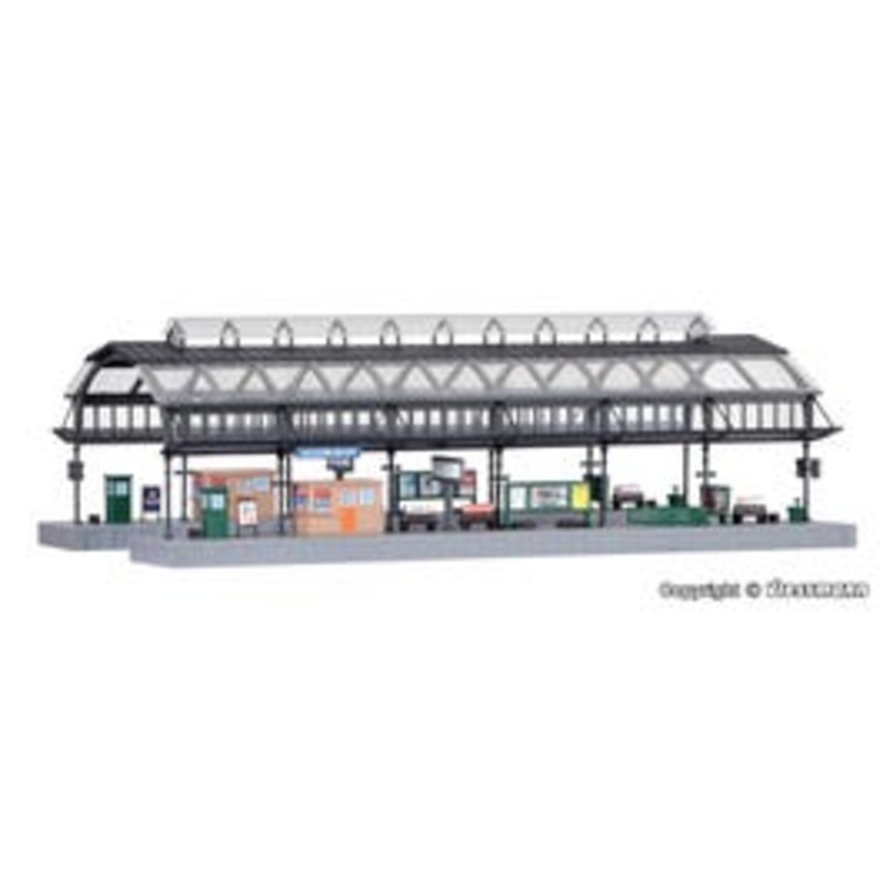 Kibri 37758  N Platform hall, grey kit