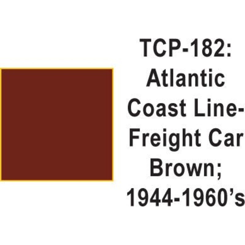 Tru Color TCP-182 Atlantic Coast Line 1944-60s Freight Car Brown Paint 1 ounce